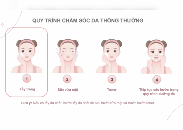 Tẩy trang là bước đầu tiên cũng là quan trọng trong quá hình chăm sóc da