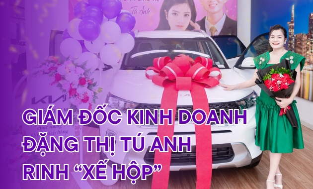 Chúc mừng Giám đốc kinh doanh Đặng Thị Tú Anh rinh xế hộp tuổi 25 tuổi nhờ kinh doanh mỹ phẩm
