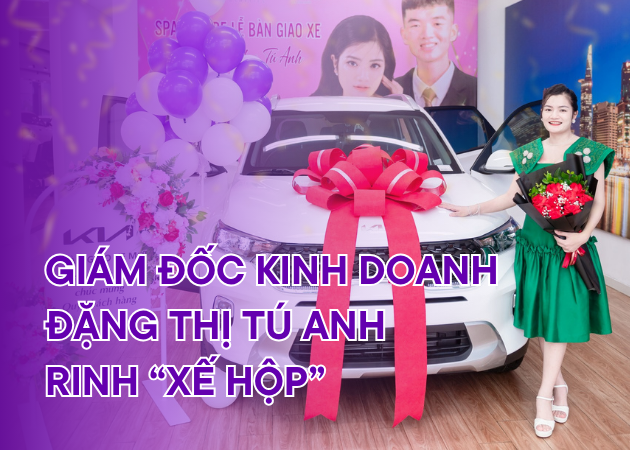 Chúc mừng Giám đốc kinh doanh Đặng Thị Tú Anh rinh xế hộp tuổi 25 tuổi nhờ kinh doanh mỹ phẩm