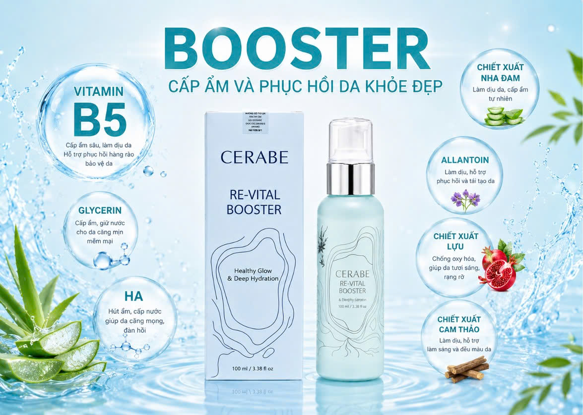 Các hoạt chất dưỡng ẩm cùng chiết xuất thiên nhiên, giúp chăm sóc làn da một cách dịu nhẹ
