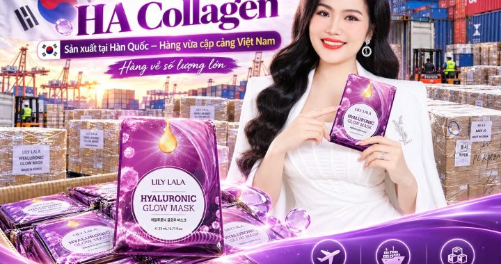 Mặt nạ HA Collagen sản xuất tại Hàn Quốc – Hàng vừa cập cảng Việt Nam